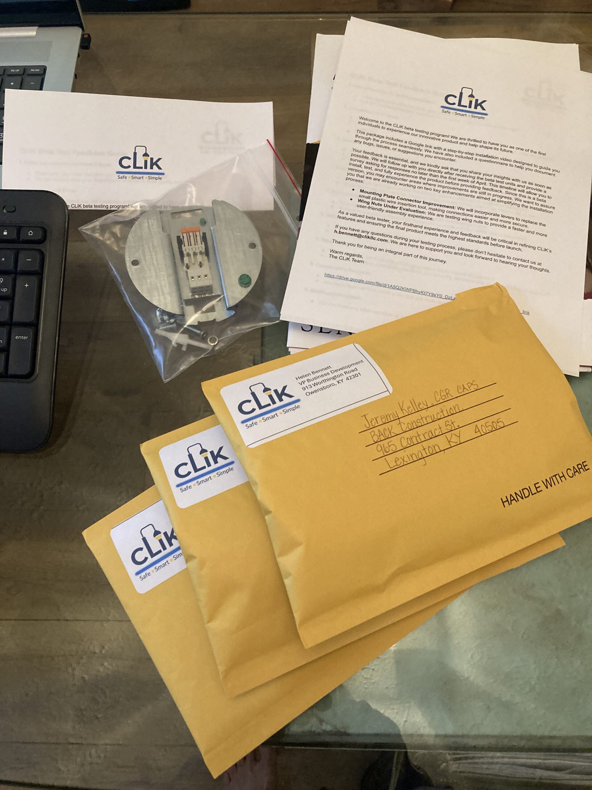 CLiK units being shipped out